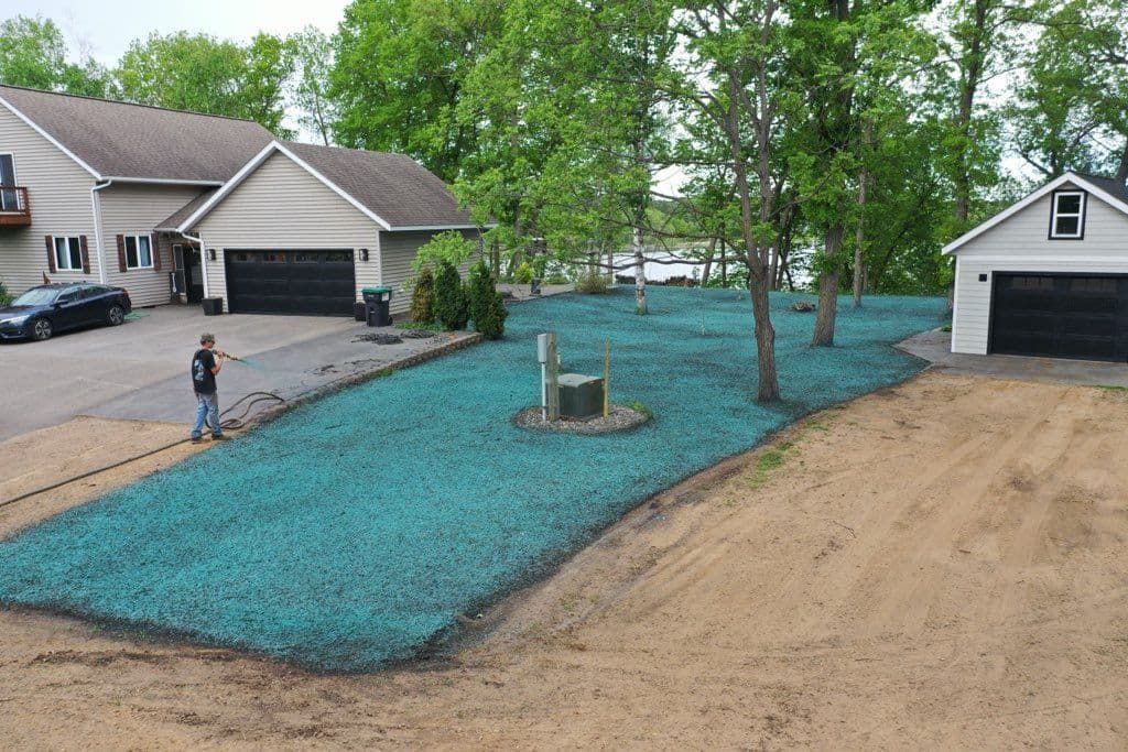Transformative Hydroseeding in Waterfront Yard